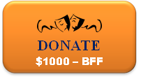 Orange donate button with white text for $1000 bff level