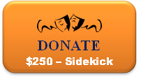 Orange donate button with white text for $250 sidekick level