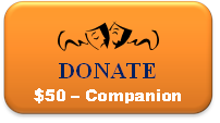 Orange donate button with white text for $50 companion level